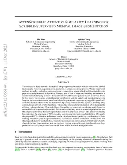 AttenScribble: Attentive Similarity Learning for Scribble-Supervised
  Medical Image Segmentation