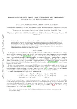 Decoding Mean Field Games from Population and Environment Observations
  By Gaussian Processes