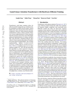 Gated Linear Attention Transformers with Hardware-Efficient Training