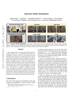 Harmonic Mobile Manipulation