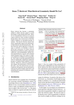Dense X Retrieval: What Retrieval Granularity Should We Use?