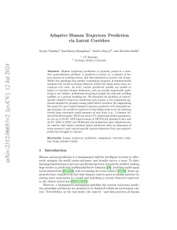 Adaptive Human Trajectory Prediction via Latent Corridors