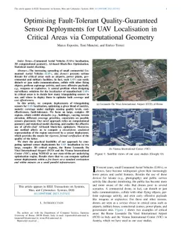 Optimizing Fault-Tolerant Quality-Guaranteed Sensor Deployments for UAV
  Localization in Critical Areas via Computational Geometry
