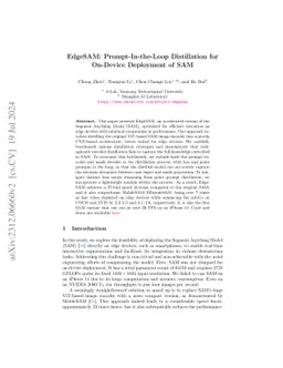EdgeSAM: Prompt-In-the-Loop Distillation for SAM