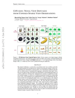 UpFusion: Novel View Diffusion from Unposed Sparse View Observations