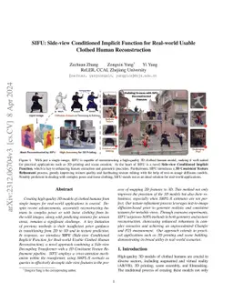 SIFU: Side-view Conditioned Implicit Function for Real-world Usable
  Clothed Human Reconstruction