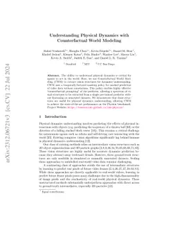 Counterfactual World Modeling for Physical Dynamics Understanding