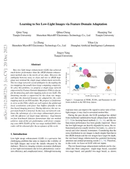 Learning to See Low-Light Images via Feature Domain Adaptation