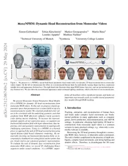 MonoNPHM: Dynamic Head Reconstruction from Monocular Videos