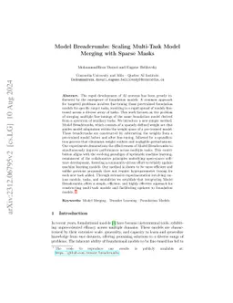 Model Breadcrumbs: Scaling Multi-Task Model Merging with Sparse Masks