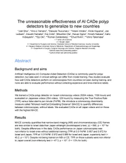 The unreasonable effectiveness of AI CADe polyp detectors to generalize
  to new countries