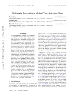 Multimodal Pretraining of Medical Time Series and Notes