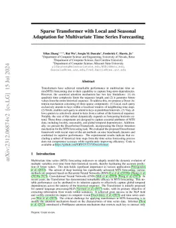 Sparse Transformer with Local and Seasonal Adaptation for Multivariate
  Time Series Forecasting