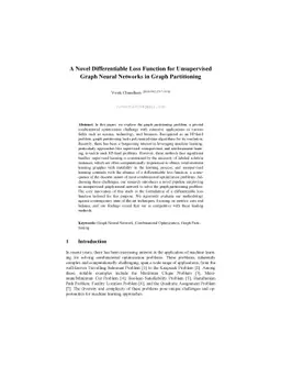 A Novel Differentiable Loss Function for Unsupervised Graph Neural
  Networks in Graph Partitioning