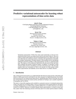 Predictive variational autoencoder for learning robust representations
  of time-series data