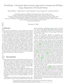 PatchMorph: A Stochastic Deep Learning Approach for Unsupervised 3D
  Brain Image Registration with Small Patches