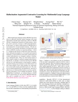 Hallucination Augmented Contrastive Learning for Multimodal Large
  Language Model