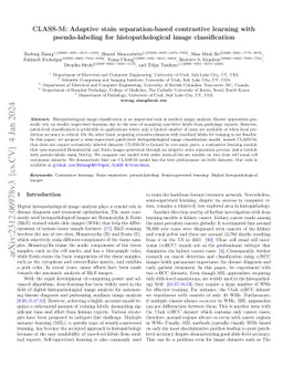 CLASS-M: Adaptive stain separation-based contrastive learning with
  pseudo-labeling for histopathological image classification