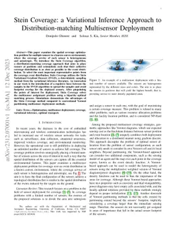 Stein Coverage: a Variational Inference Approach to
  Distribution-matching Multisensor Deployment
