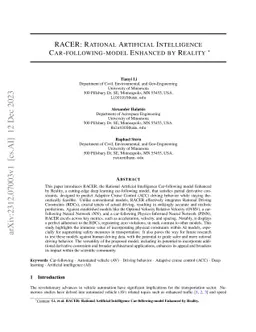 RACER: Rational Artificial Intelligence Car-following-model Enhanced by Reality