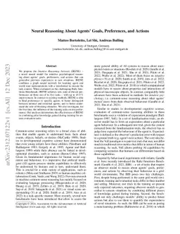 Neural Reasoning About Agents' Goals, Preferences, and Actions