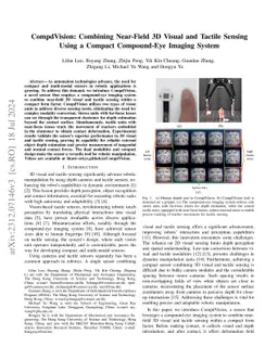 CompdVision: Combining Near-Field 3D Visual and Tactile Sensing Using a
  Compact Compound-Eye Imaging System