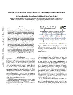 Context-Aware Iteration Policy Network for Efficient Optical Flow
  Estimation