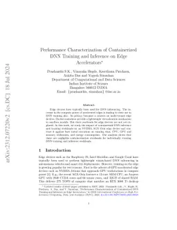 Performance Characterization of Containerized DNN Training and Inference
  on Edge Accelerators