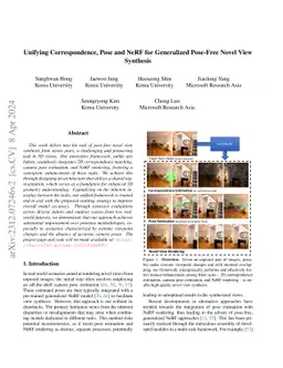Unifying Correspondence, Pose and NeRF for Pose-Free Novel View
  Synthesis from Stereo Pairs