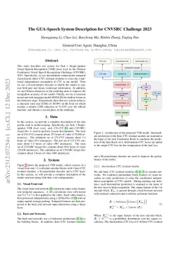 The GUA-Speech System Description for CNVSRC Challenge 2023