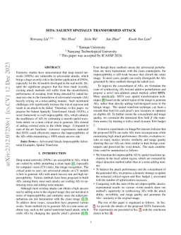 SSTA: Salient Spatially Transformed Attack