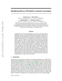 Identifying Drivers of Predictive Aleatoric Uncertainty