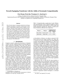 Towards Equipping Transformer with the Ability of Systematic
  Compositionality