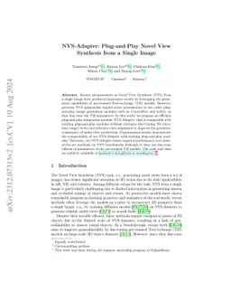 NVS-Adapter: Plug-and-Play Novel View Synthesis from a Single Image