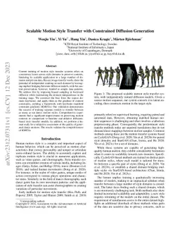 Scalable Motion Style Transfer with Constrained Diffusion Generation