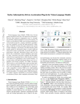 Turbo: Informativity-Driven Acceleration Plug-In for Vision-Language
  Models