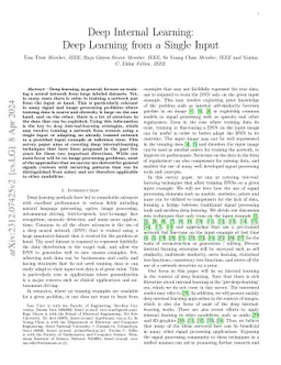 Deep Internal Learning: Deep Learning from a Single Input