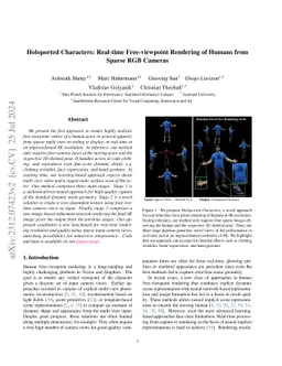 Holoported Characters: Real-time Free-viewpoint Rendering of Humans from
  Sparse RGB Cameras