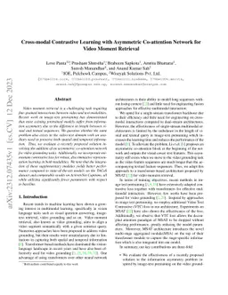 Cross-modal Contrastive Learning with Asymmetric Co-attention Network
  for Video Moment Retrieval