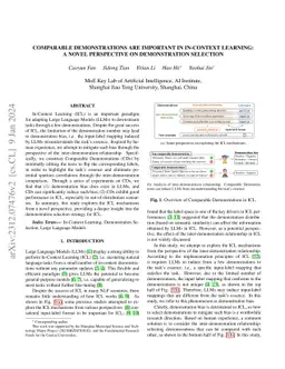Comparable Demonstrations are Important in In-Context Learning: A Novel
  Perspective on Demonstration Selection