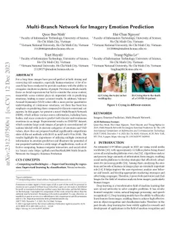 Multi-Branch Network for Imagery Emotion Prediction