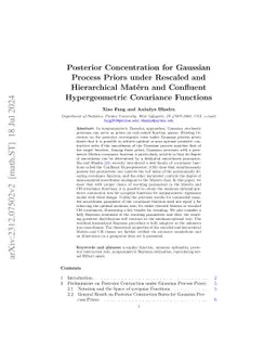 Posterior Concentration for Gaussian Process Priors under Rescaled and
  Hierarchical Matérn and Confluent Hypergeometric Covariance Functions