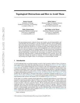 Topological Obstructions and How to Avoid Them