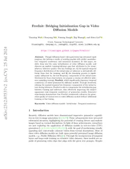 FreeInit: Bridging Initialization Gap in Video Diffusion Models