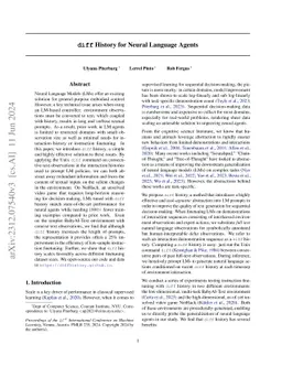 diff History for Neural Language Agents