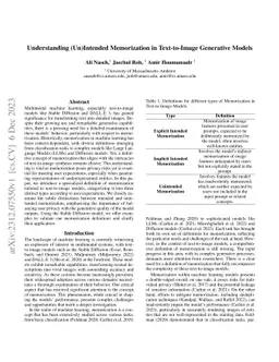 Understanding (Un)Intended Memorization in Text-to-Image Generative
  Models