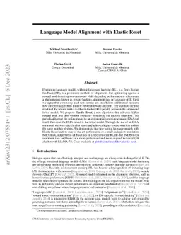Language Model Alignment with Elastic Reset