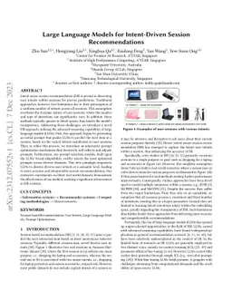 Large Language Models for Intent-Driven Session Recommendations