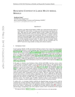 Hijacking Context in Large Multi-modal Models