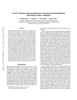 ConvD: Attention Enhanced Dynamic Convolutional Embeddings for Knowledge Graph Completion